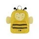 Gelber Kinderrucksack mit Hummelmotiv.