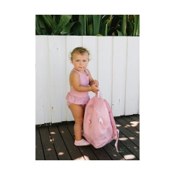 Sandfreier Strandrucksack Whale Pink