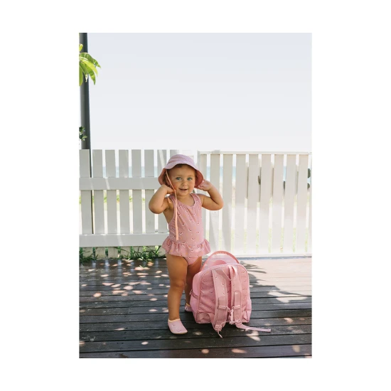 Sandfreier Strandrucksack Whale Pink
