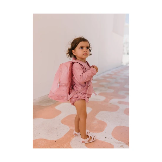Sandfreier Strandrucksack Whale Pink
