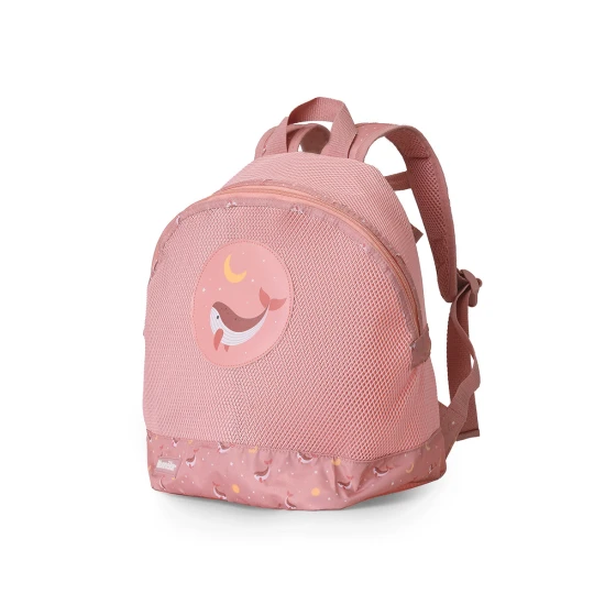 Sandfreier Strandrucksack Whale Pink