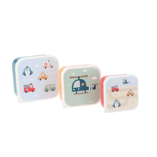 Brotdosen-Set 3-teilig City Cars