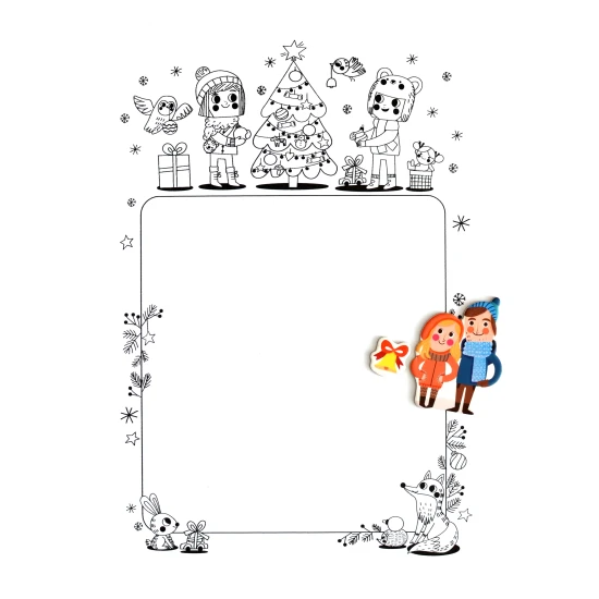 Magnetbuch mit Weihnachtsmotiven für Kinder