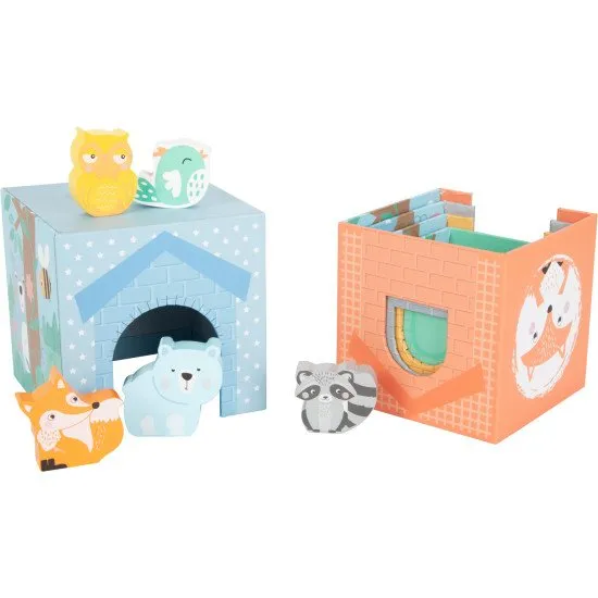 Würfelpyramide mit Tieren Pastell