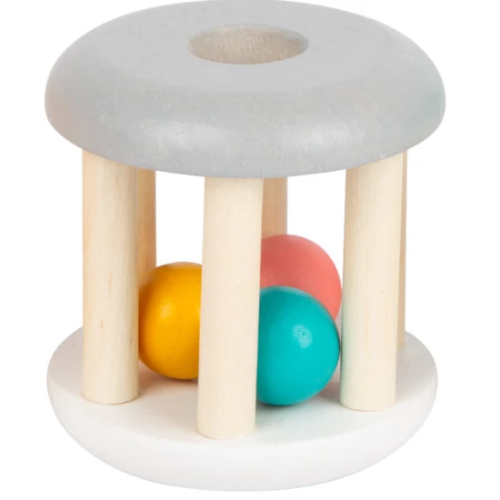 Rasselrolle Pastellgrau