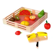 Obst-Schneideset im Holzkästchen - Buntes Spielzeug für Kinder