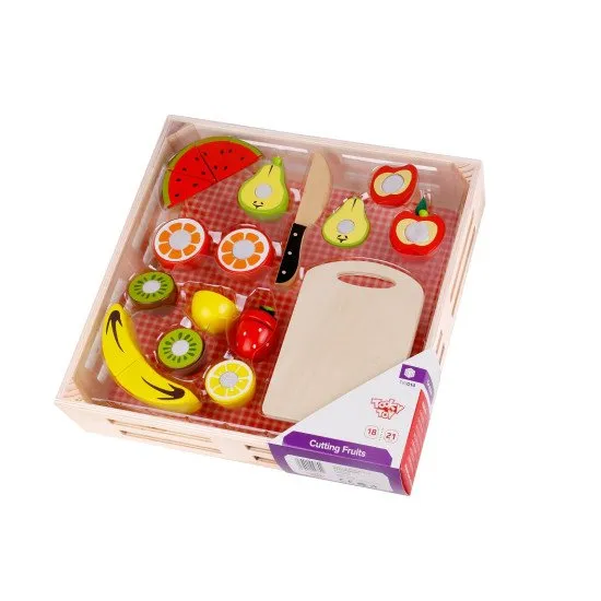 Holzobst zum Schneiden für Kinder