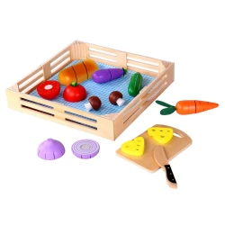 Schneide-Gemüse-Set in Holzkiste – Lernspielzeug für Kinder