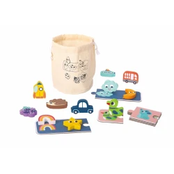 Sensorisches Memo-Spiel und Puzzle für Kinder: Lernspielzeug zur Förderung der Wahrnehmung und Konzentration