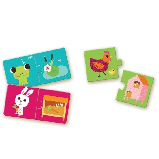 Puzzle-Duo Wo Tiere leben