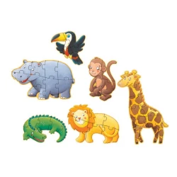 Erstes Safari-Tierpuzzle