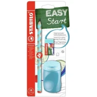 Schul-Set Blau für Rechtshänder mit Anspitzer und Radiergummi STABILO EASYgraph