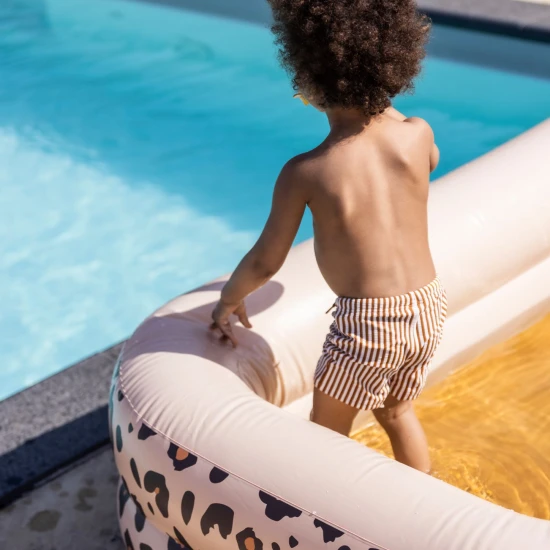 Aufblasbarer rechteckiger Pool Swim Essentials Beige Leopard 211 × 132 × 46 cm