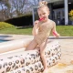 Aufblasbarer rechteckiger Pool Swim Essentials Beige Leopard 211 × 132 × 46 cm