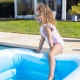 Aufblasbarer rechteckiger Pool Swim Essentials Blau 211 × 132 × 46 cm