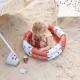 Aufblasbarer Kinderpool Wale 60 cm mit maritimem Wal-Motiv, 2 Luftkammern