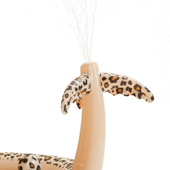 Aufblasbarer Pool mit Rutsche Beige Leopard 210 cm