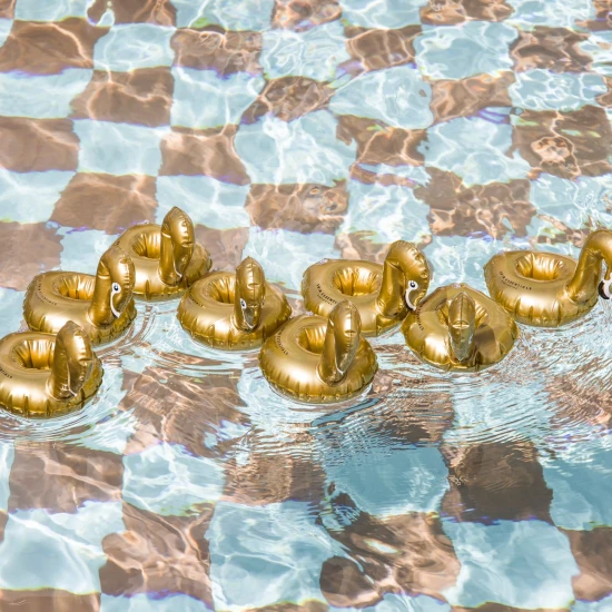 Aufblasbarer Getränkehalter Golden Swan