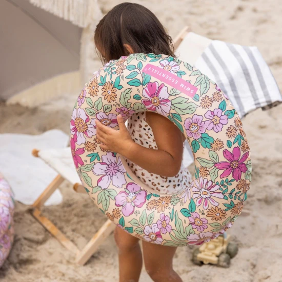 Swim Essentials aufblasbares Kinderrad mit Blumen motiv - Durchmesser 50 cm