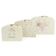 Set aus drei Pappkoffern Rehkitz Ella vintage flowers
