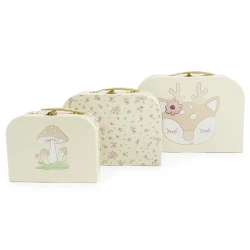 Set aus drei Pappkoffern Rehkitz Ella vintage flowers