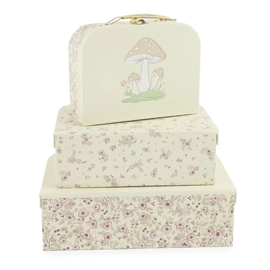 Bieco Set aus drei Pappkoffern Rehkitz Ella vintage flowers BIECO_04003040