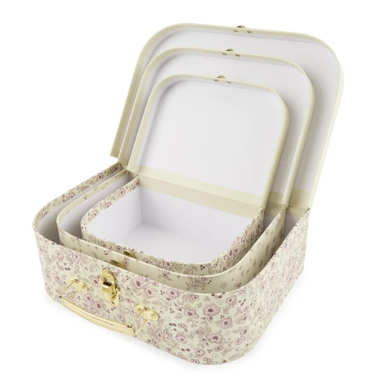 Bieco Set aus drei Pappkoffern Rehkitz Ella vintage flowers BIECO_04003040