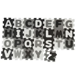 Schaumstoff-Spielmatte Puzzle mit Alphabet Black & White 26 Teile