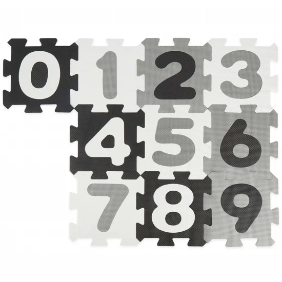 Bieco Schaumstoff-Spielmatte Puzzle mit Zahlen Black & White 10 Teile BIECO_19201507