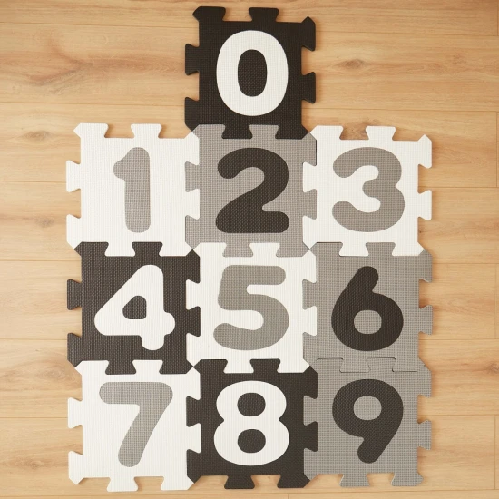 Bieco Schaumstoff-Spielmatte Puzzle mit Zahlen Black & White 10 Teile BIECO_19201507