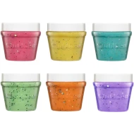 Knete mit Glitzer im Becher 6 Stück