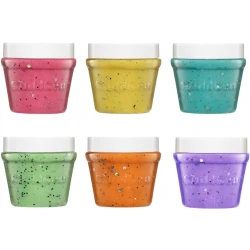 Knete mit Glitzer im Becher 6 Stück