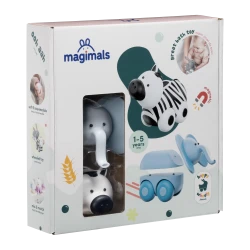 Magnetische Tiere Magicals Wheely Zebra / Elefant