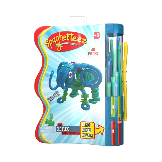 Verbinden, biegen und gestalten Sie mit dem flexiblen Spaghetteez-Bausatz.