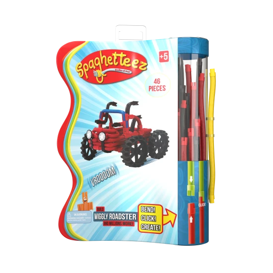 Verbinden, biegen und gestalten Sie mit dem flexiblen Spaghetteez-Bausatz.