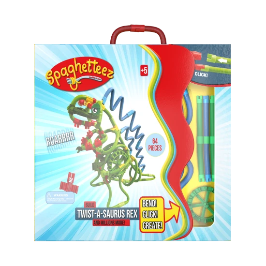 Verbinden, biegen und gestalten Sie mit dem flexiblen Spaghetteez-Bausatz.