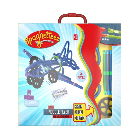 Verbinden, biegen und gestalten Sie mit dem flexiblen Spaghetteez-Bausatz.