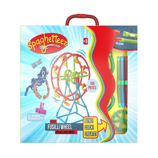 Verbinden, biegen und gestalten Sie mit dem flexiblen Spaghetteez-Bausatz.