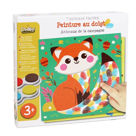 Malen mit Fingerfarben Waldtiere