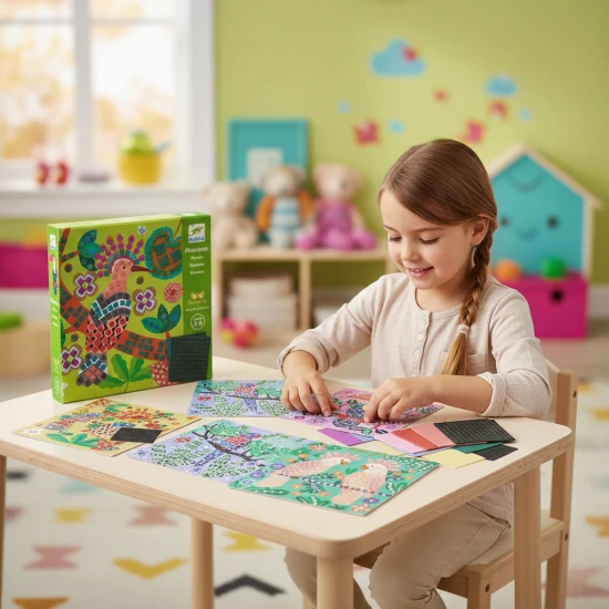 Baldachin aus Schaumstoffmosaik – nach Zahlen gestalten