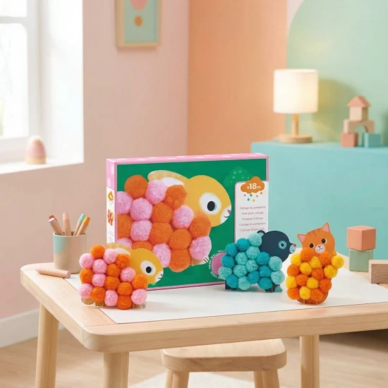 Pompon-Collagen, gepunktete Tiere