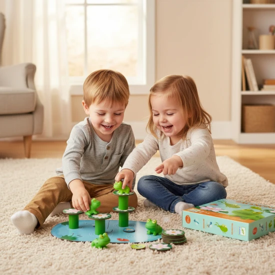 Gleichgewicht für die Kleinen: Frösche auf Seerosen