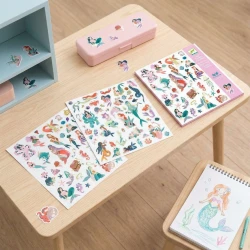 Glitzernde Meerjungfrauen-Aufkleber, 160 Stück