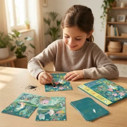 Rubbelbilder See mit Regenbogenglanz