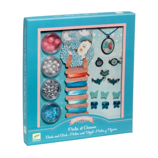 Auffädeln und Herstellen von Schmuckperlen und Vögeln