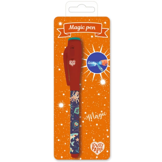 Ein magischer Stift mit unsichtbarer Tinte zum Schreiben geheimer Nachrichten.