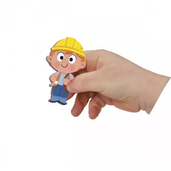 Magnetische Geschichten für Kinder zum Thema Baustelle von Janod.