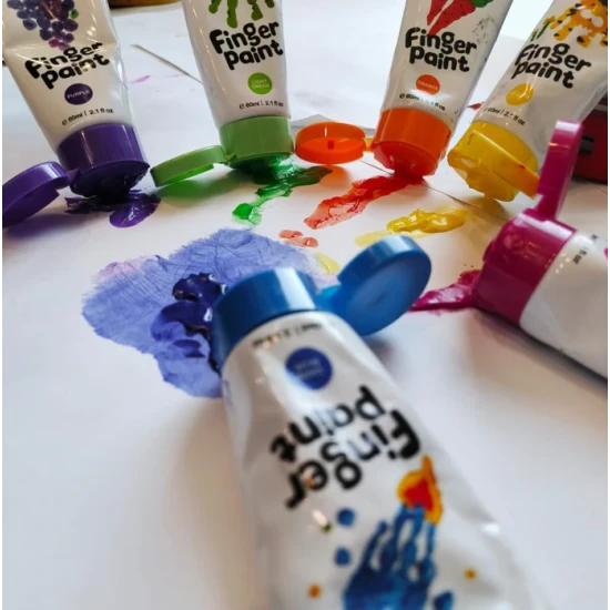 Kinderset mit Fingerfarben und Schaumstoffstempeln – abwaschbare und sichere Farben