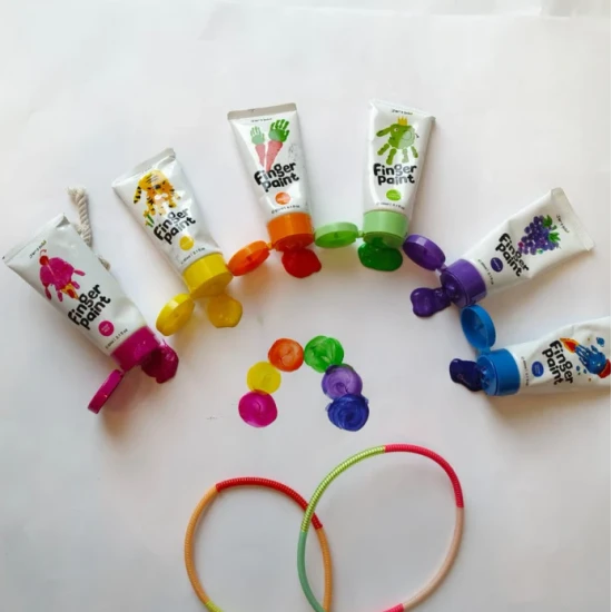 Kinderset mit Fingerfarben und Schaumstoffstempeln – abwaschbare und sichere Farben