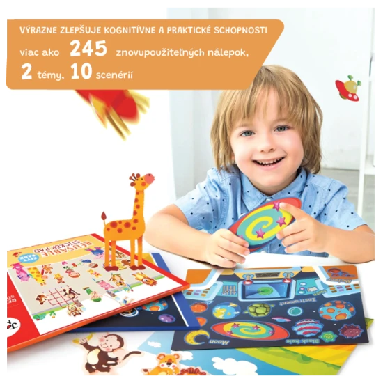 Jarmelo Stadtpark – Wiederverwendbare Sticker auf PVC-Folie, 5 Motive und über 145 bunte Sticker für kreatives Spielen